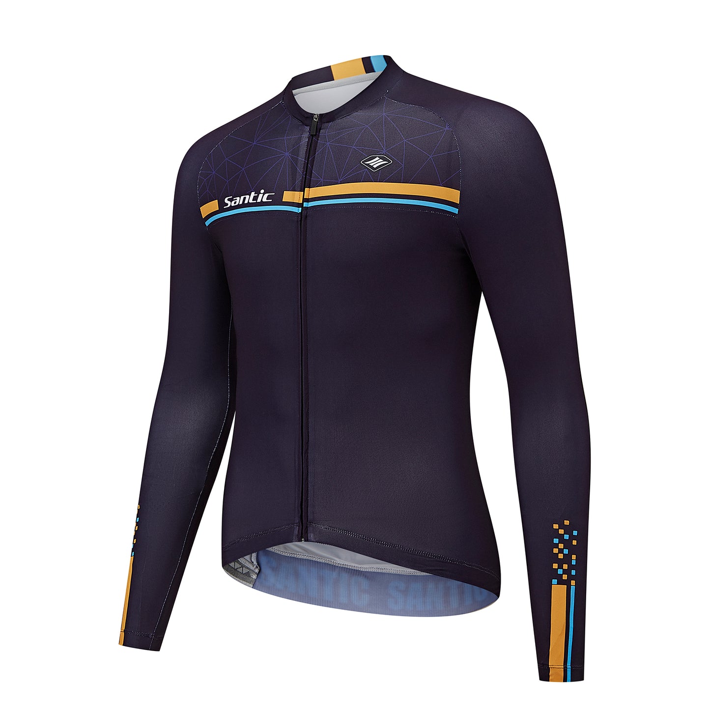 Cycle jersey Long-sleeved spring / autumn cycle wear Bicycle cycling jersey Men's bicycle wear Top set Sweat-absorbent quick-drying