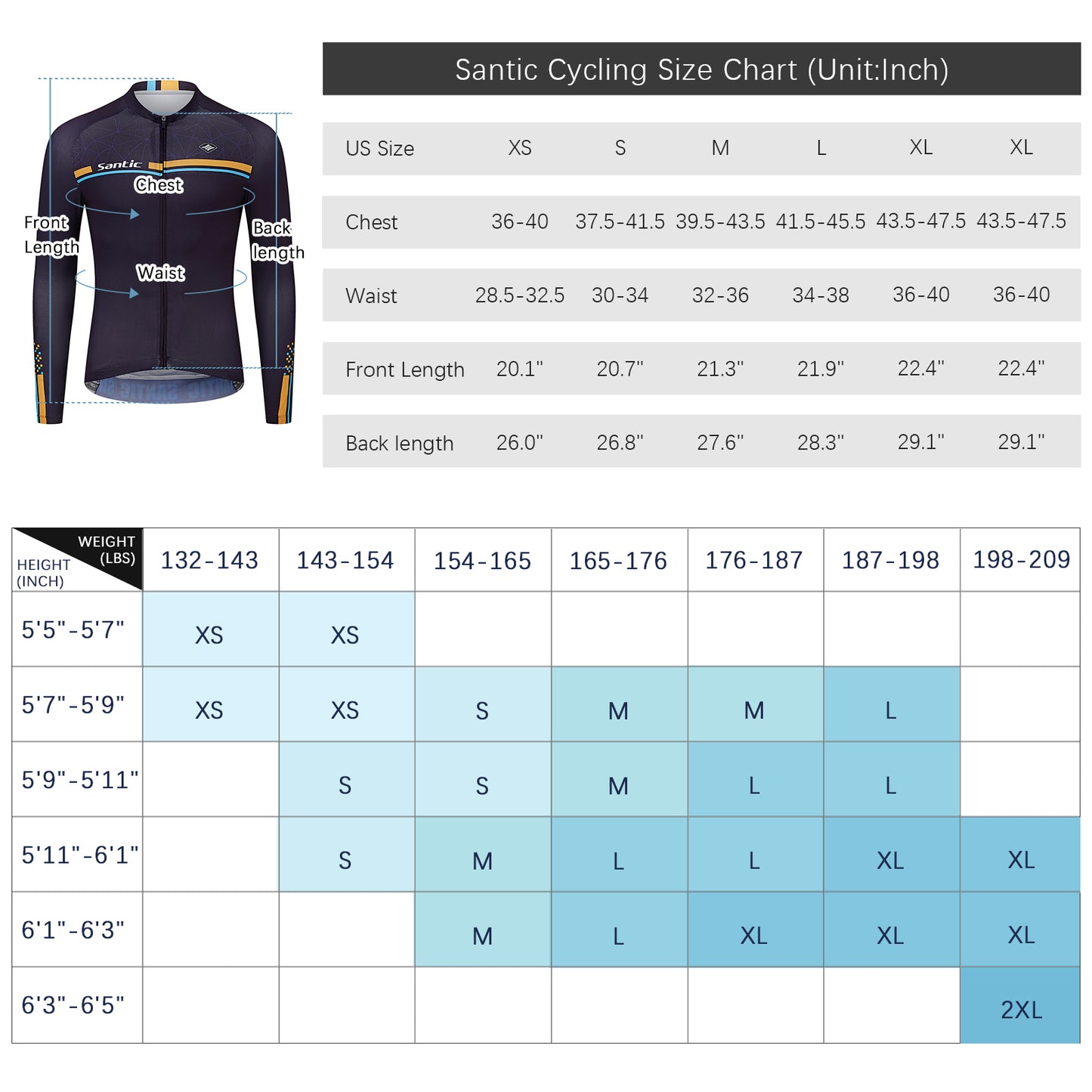 Cycle jersey Long-sleeved spring / autumn cycle wear Bicycle cycling jersey Men's bicycle wear Top set Sweat-absorbent quick-drying