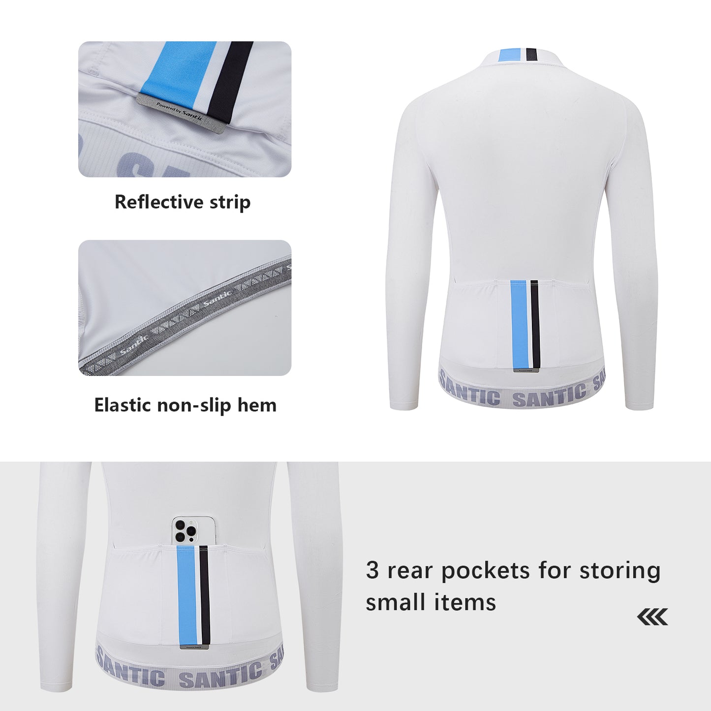 Cycle jersey Long-sleeved spring / autumn cycle wear Bicycle cycling jersey Men's bicycle wear Top set Sweat-absorbent quick-drying