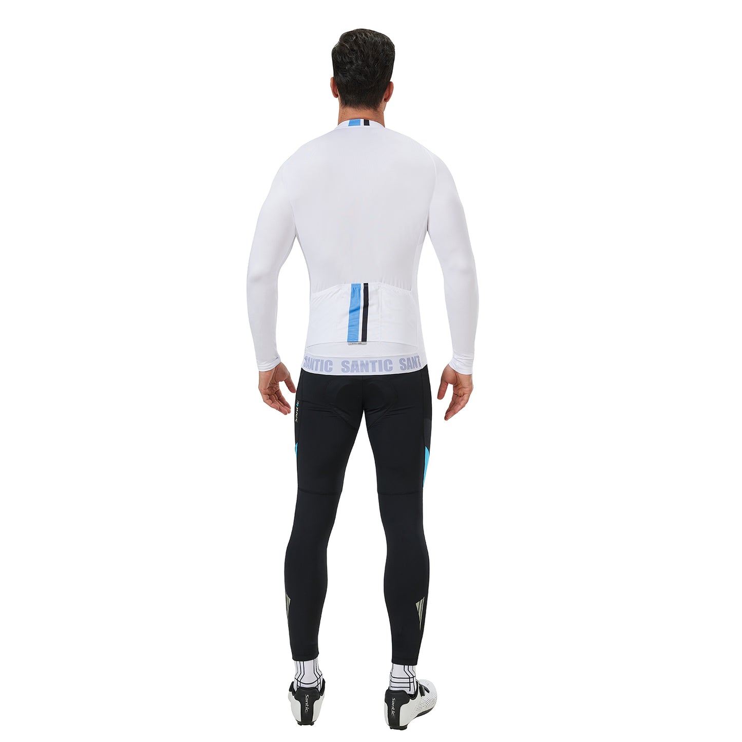 Cycle jersey Long-sleeved spring / autumn cycle wear Bicycle cycling jersey Men's bicycle wear Top set Sweat-absorbent quick-drying