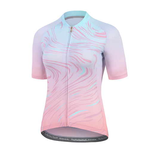 Santic Sight Fan  Womens Cycling Jersey Short Sleeves Pink