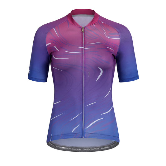 Santic Sight Fan  Womens Cycling Jersey Short Sleeves Purple