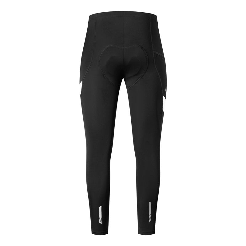 Santic Women's Cycling Windproof Pants with 4D Padded Bicycle Fleece Lined  Leggings Reflective MTB Bike Thermal Sports Pants