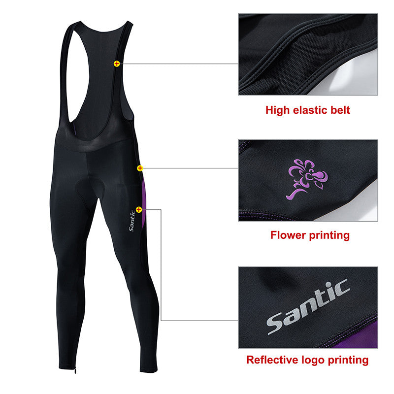 Santic Cloud Funny Purple Women Padded Cycling Bib Pants – Santicshop