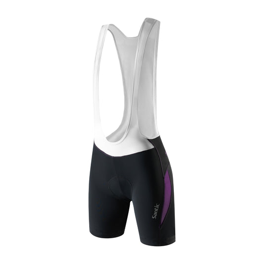 Santic Women's Cycling Bib Shorts 4D Padded Bicycle Tights Purple