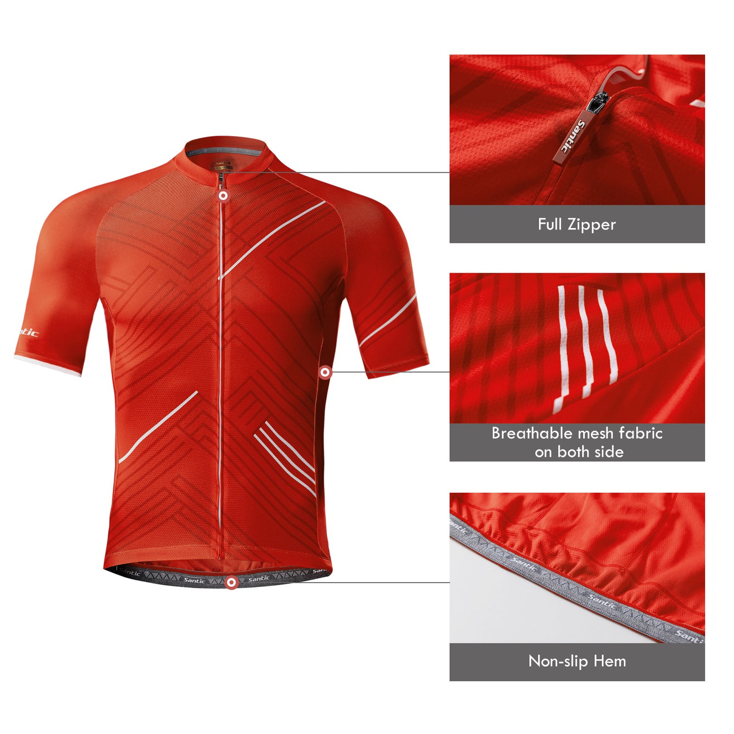 Santic Gelato Red Men Cycling Jersey