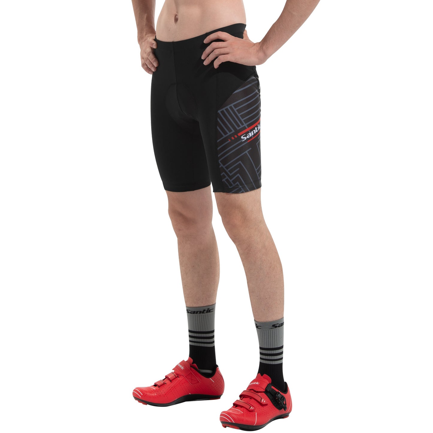 Santic Iger Men Padded Cycling Shorts Black & Navy