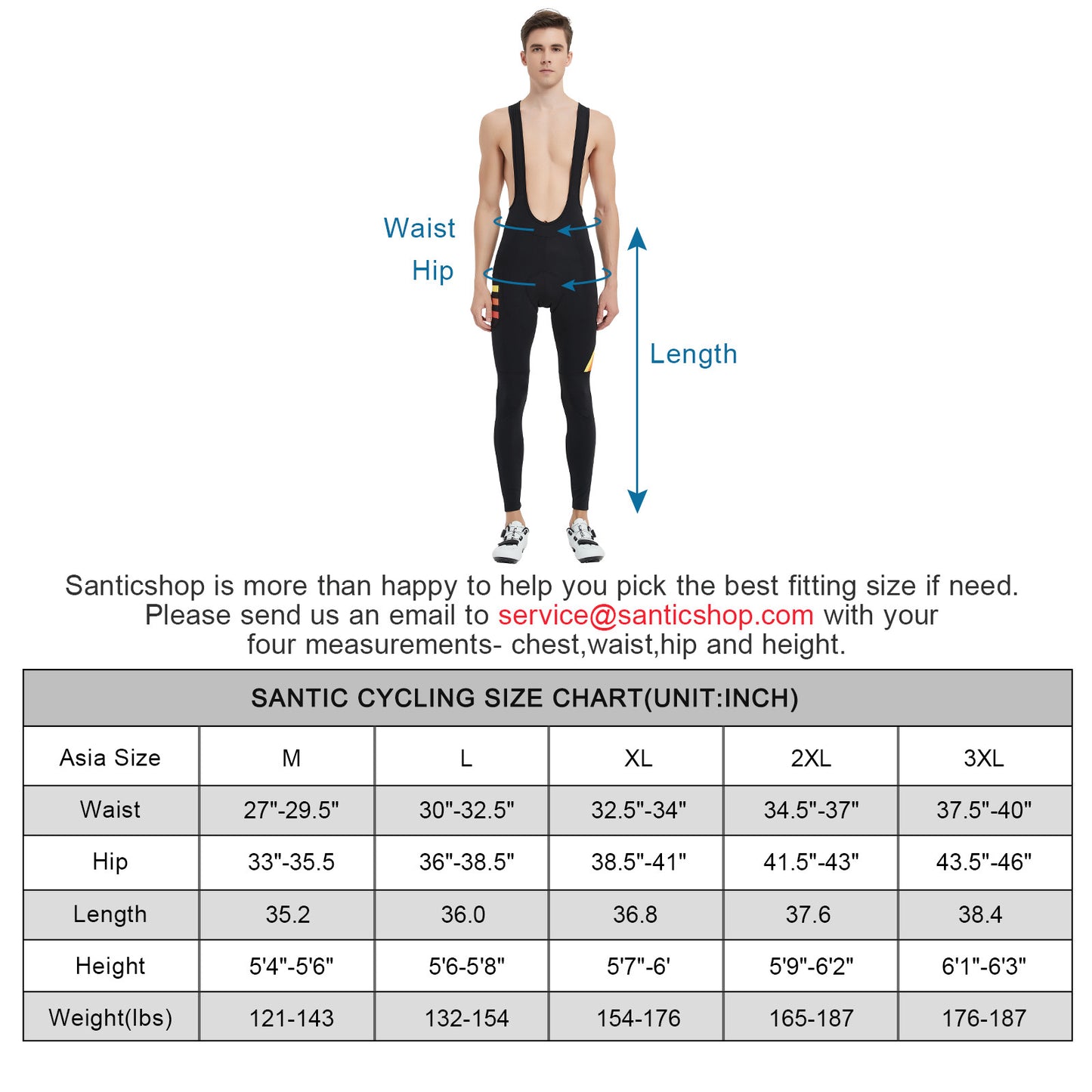 Santic Cycling Bib Tights Men Padded Cycling Bib Pants Red