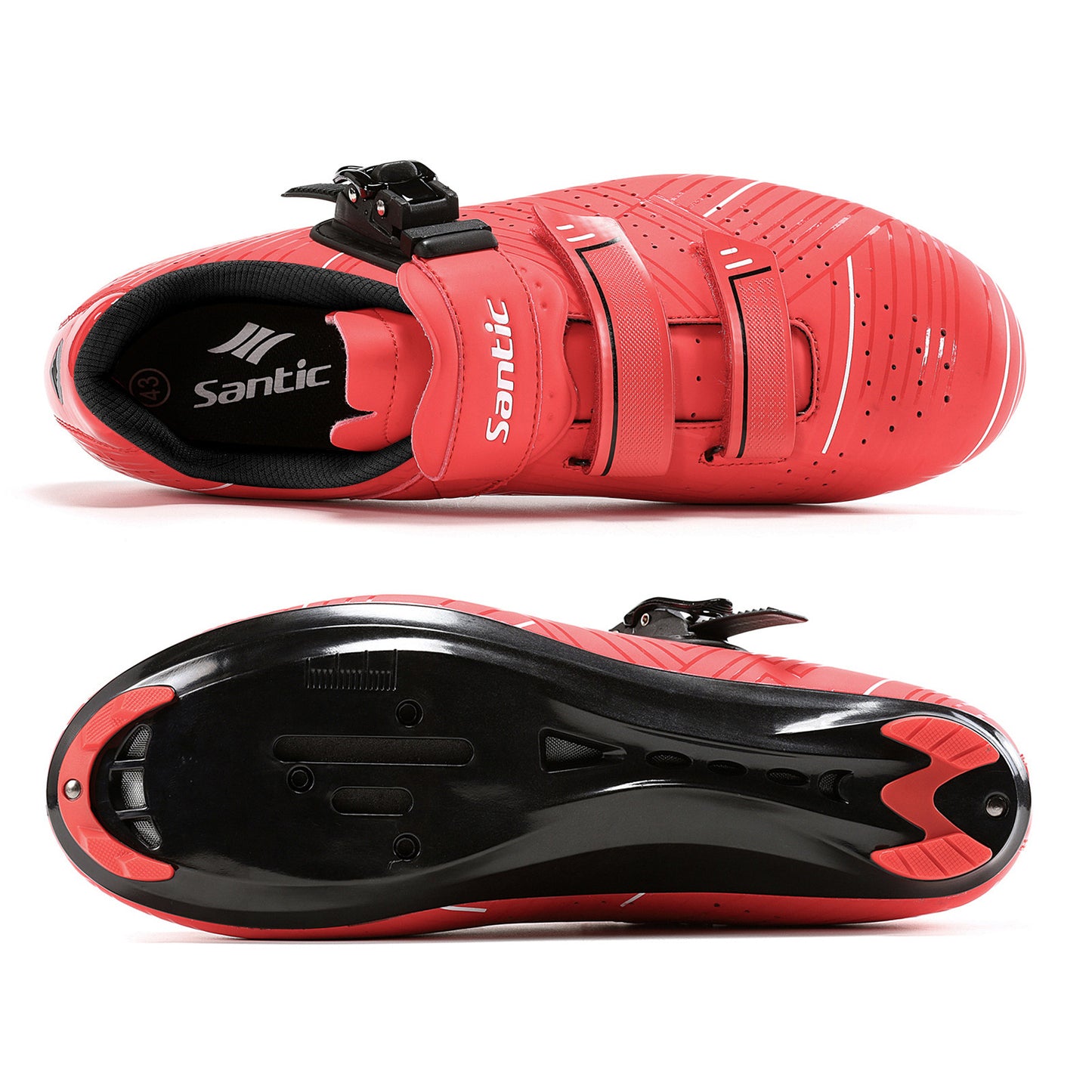 Santic Roadway Red Men & Women Road Cycling Shoes