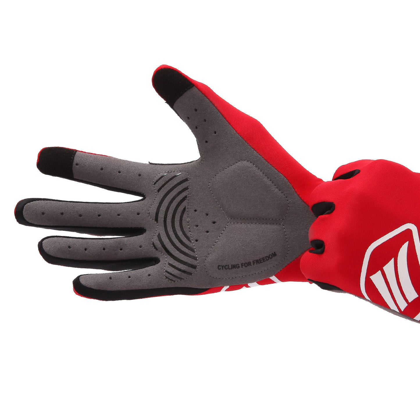 Santic Lance Men Red Cycling Gloves Full Finger
