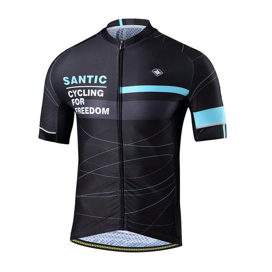 Santic Rider Men Cycling Jersey Short Sleeve Blue