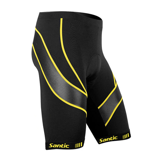 Santic Light velocity Yellow Men Padded Cycling Shorts