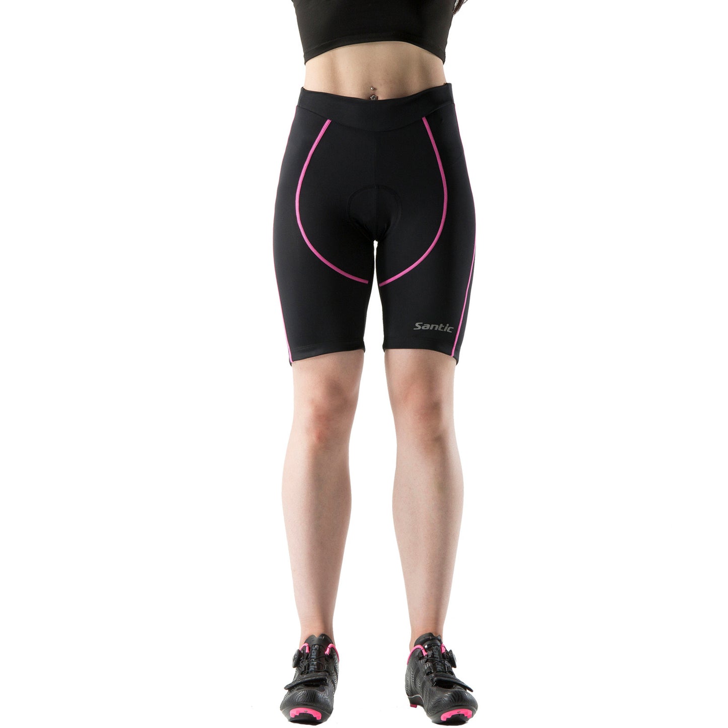 Santic Martha Pink Women Padded Cycling Shorts