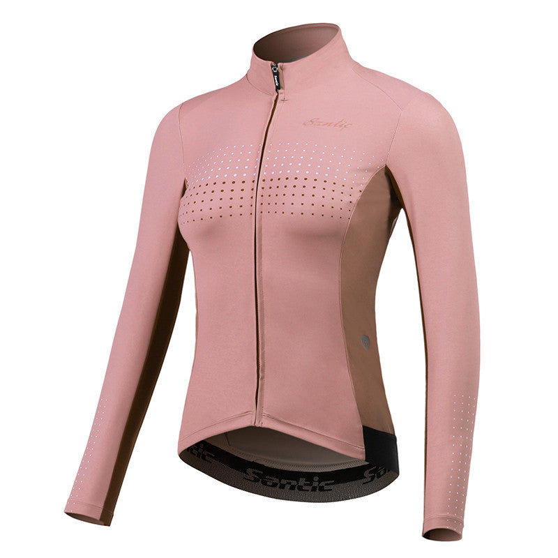 Santic Taki Cycling Jersey Women Long Sleeve Pink