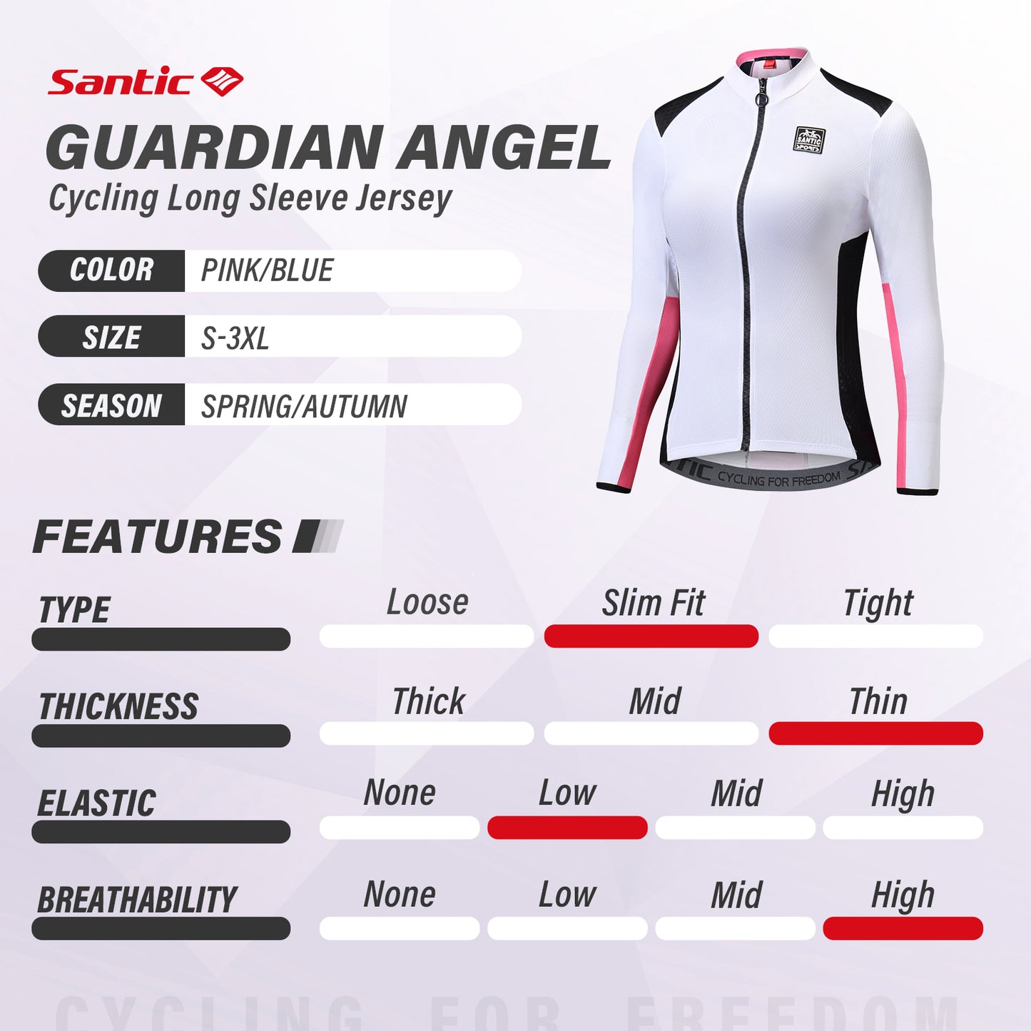 Santic Guardian Angel Women Jersey Long Sleeve