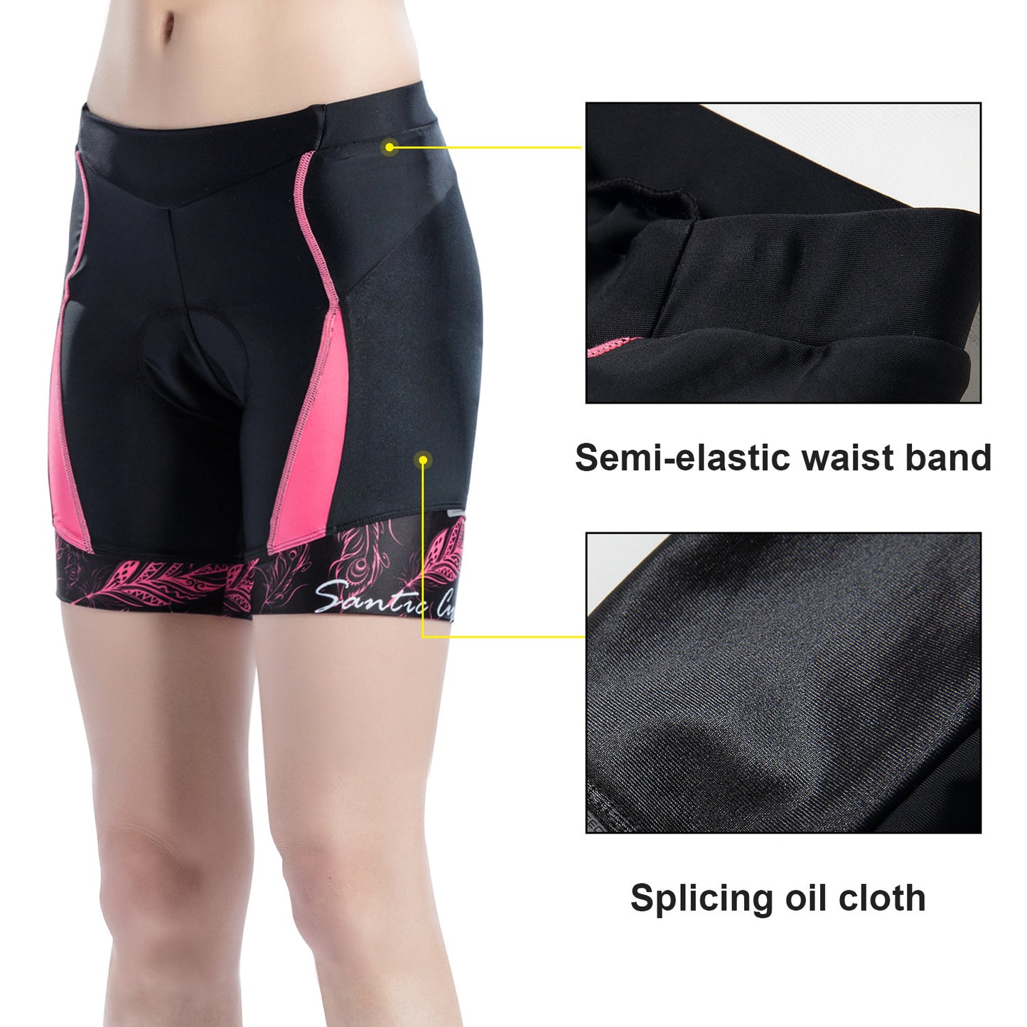 Santic Hana Pink Women Padded Cycling Short