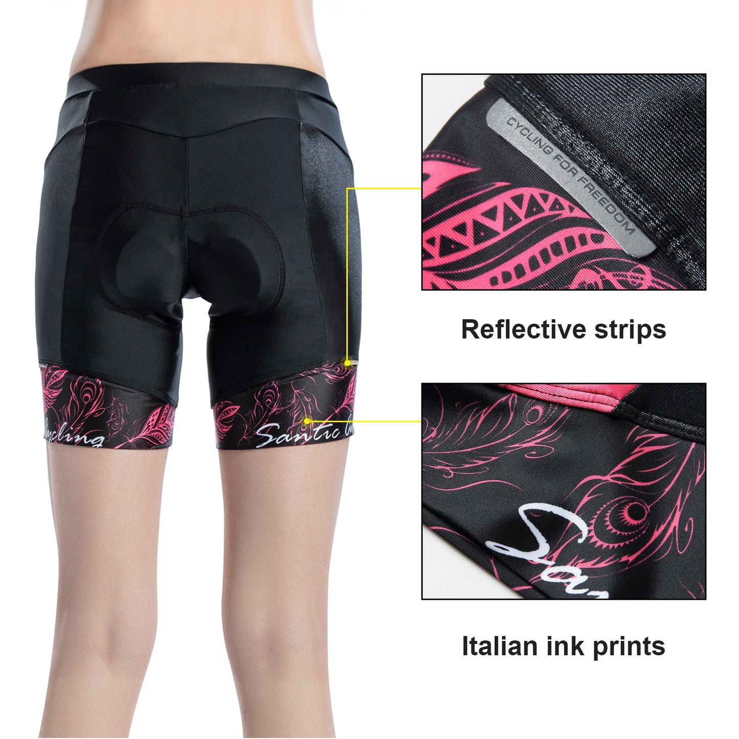 Santic Hana Pink Women Padded Cycling Short