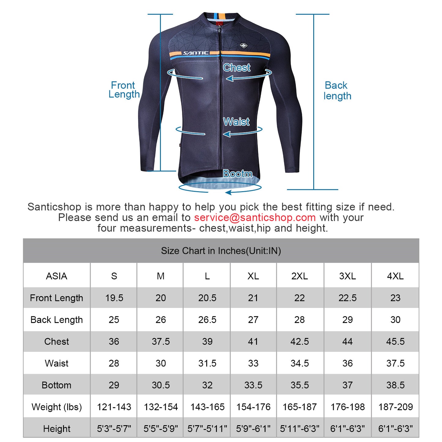 Santic Karen Navy Men Cycling Jersey Long Sleeve