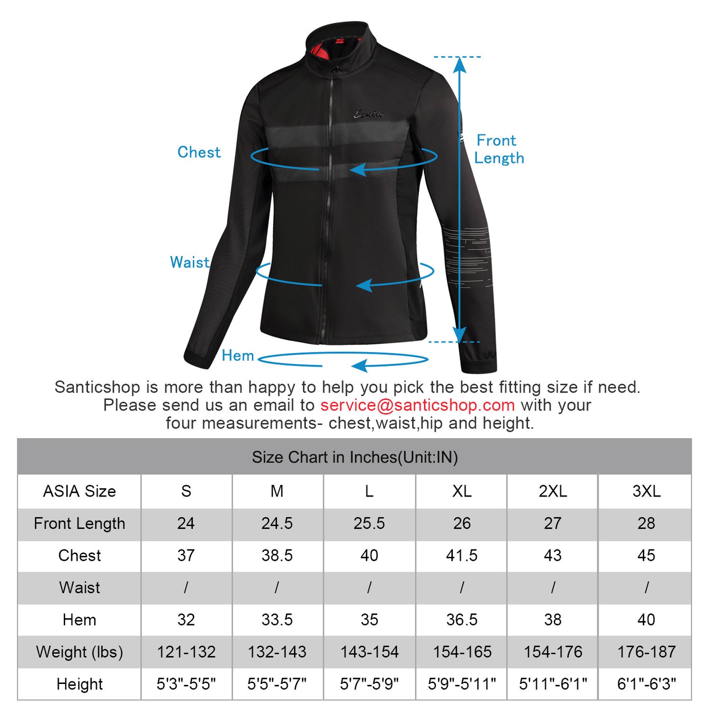 Santic Trump Black Men Cycling Jackets Long Sleeve