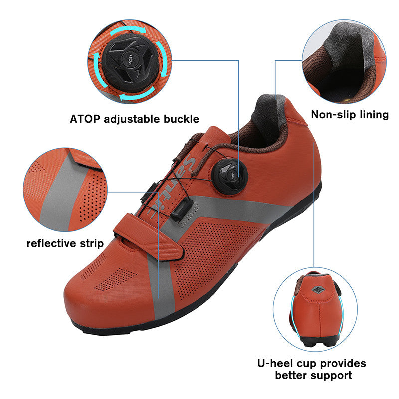 Santic Apollo 2.0 Red Men Lockless Cycling Shoes Cleats not Compatible