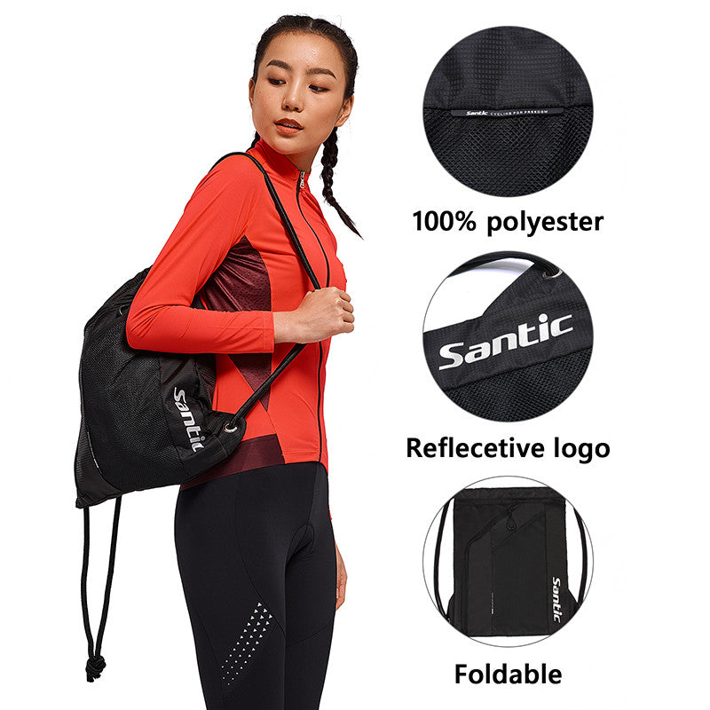 Santic Black Cycling Bike Flodable Lightweight Backpack