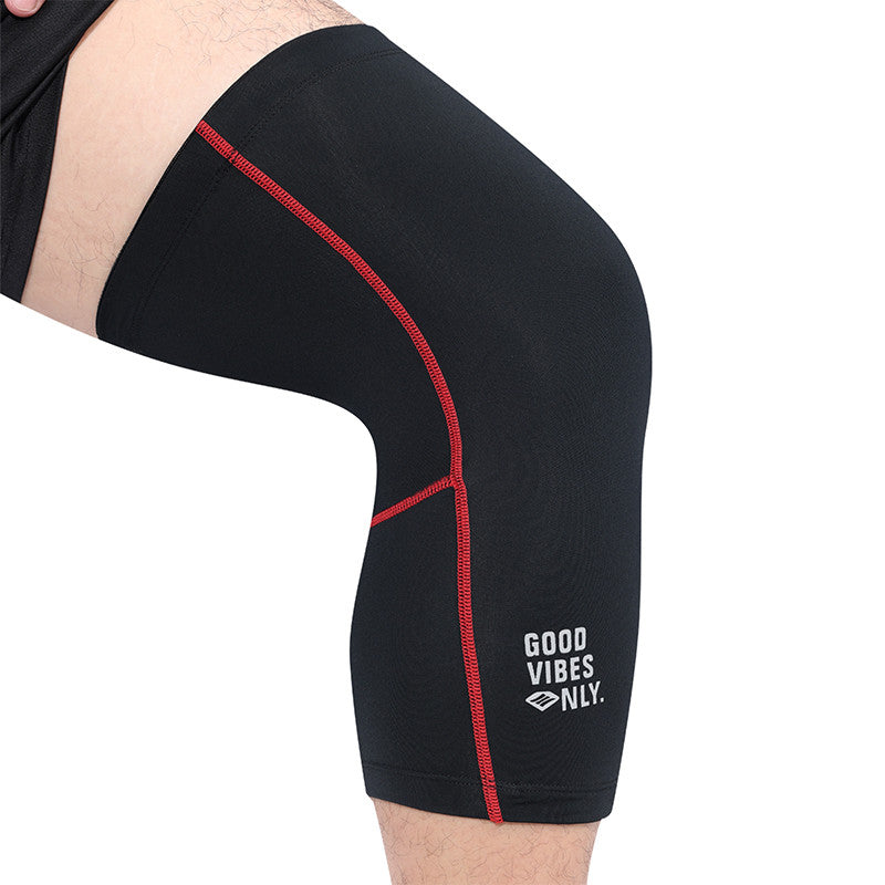 Santic Cycling Knee Compression Sleeve for Men and Women-Black & Red
