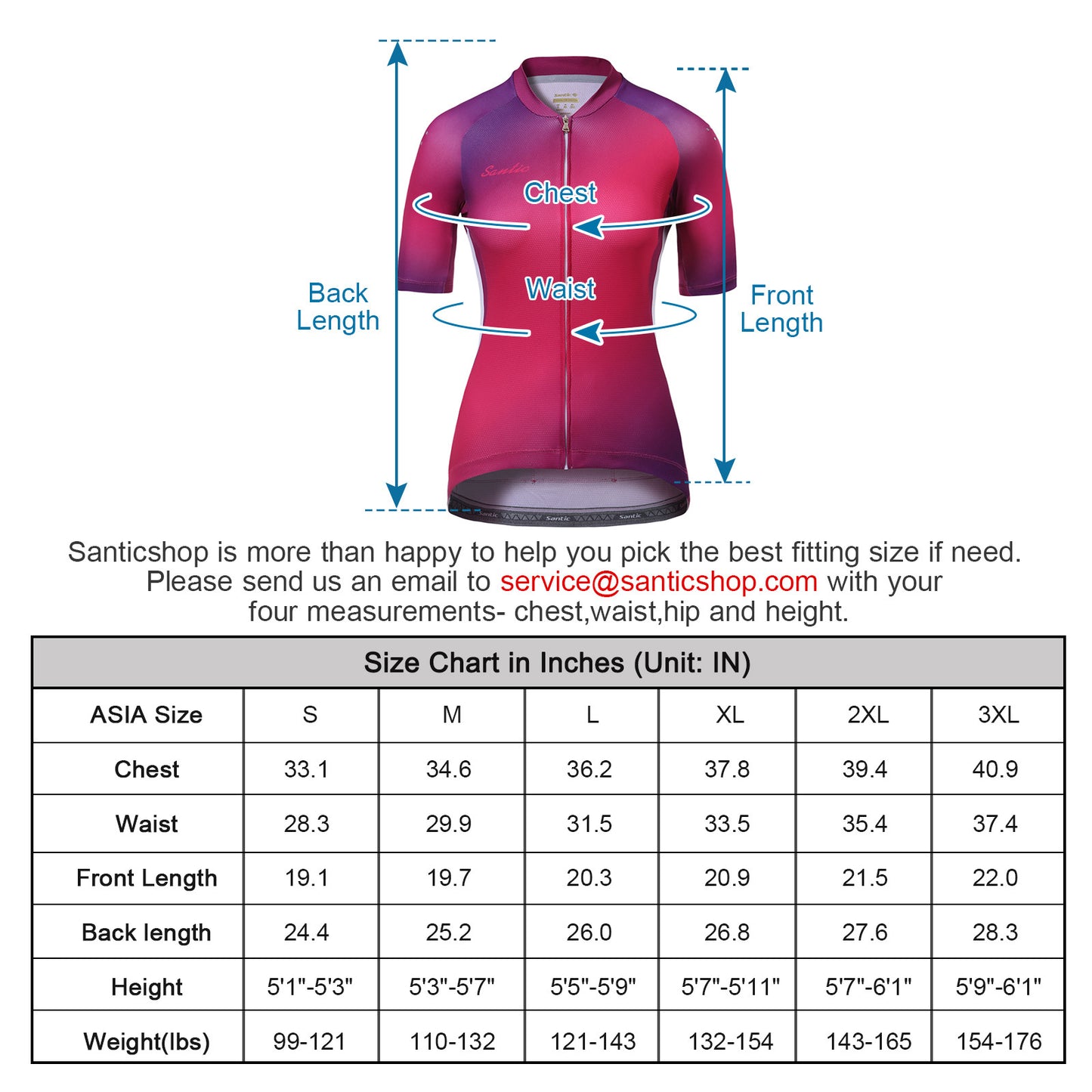 Santic Zimo Women Cycling Jersey Short Sleeves Purple