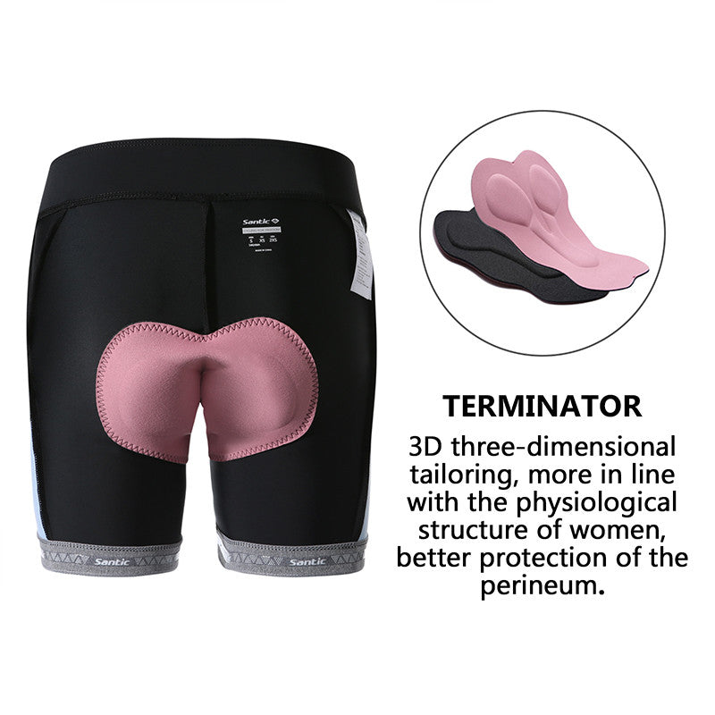 Santic JMU Cycling Shorts Women Padded Breathable Pink