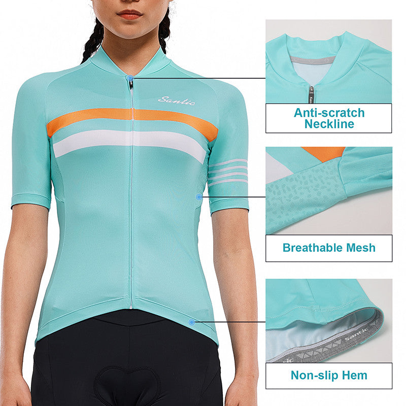 Santic Pali Blue Women’s Cycling Jersey Short Sleeve