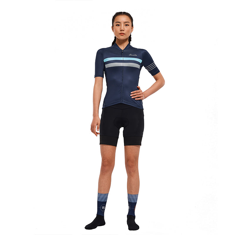 Santic Pali Navy Women’s Cycling Jersey Short Sleeve