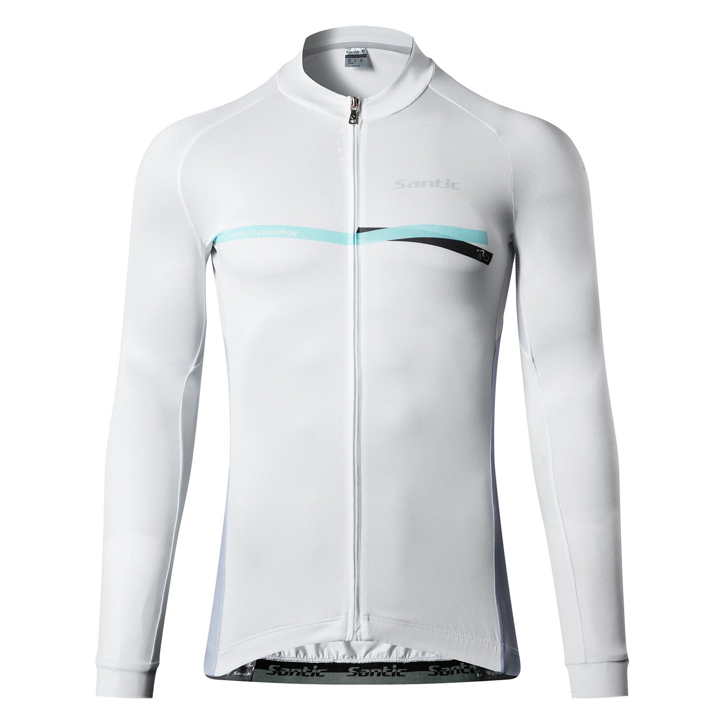 Santic Avalo White Men’s Cycling Jersey Long Sleeve