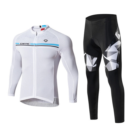 Santic Karen White Cycling Jersey & Dreamland Grey Pants Outfit