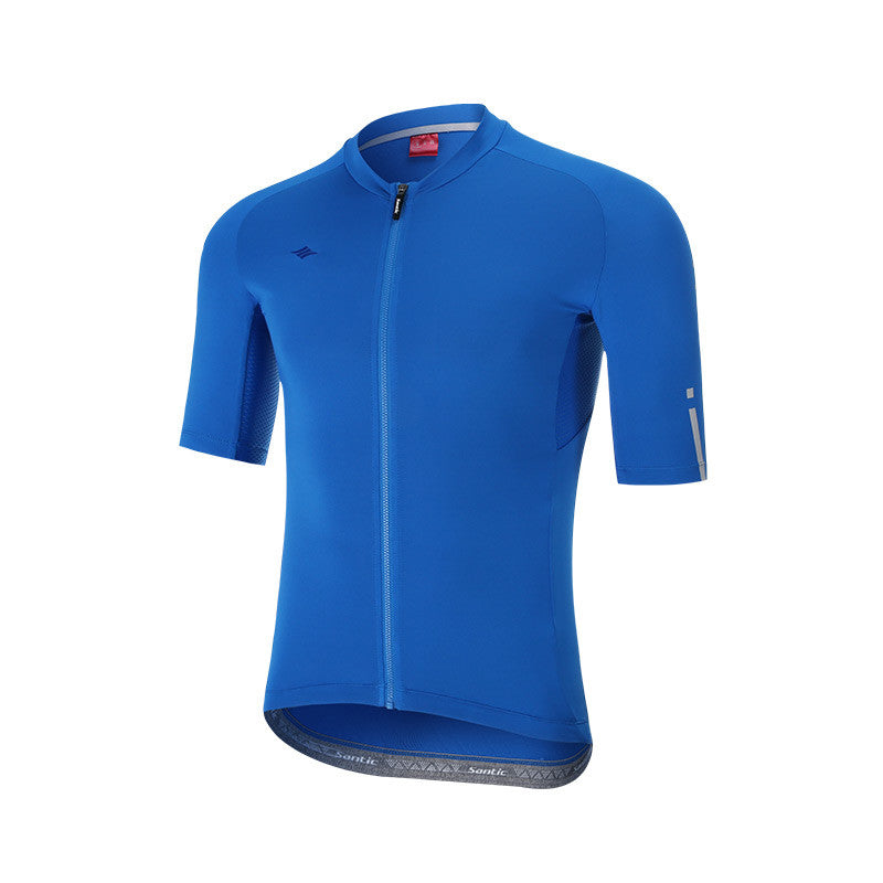 Santic Azuni Blue Men Cycling Jersey Short Sleeve