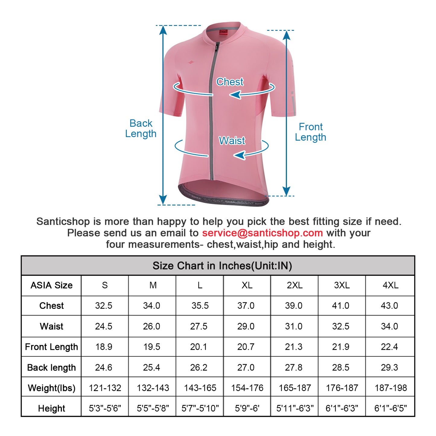 Santic Azuni Pink Men Cycling Jersey Short Sleeve
