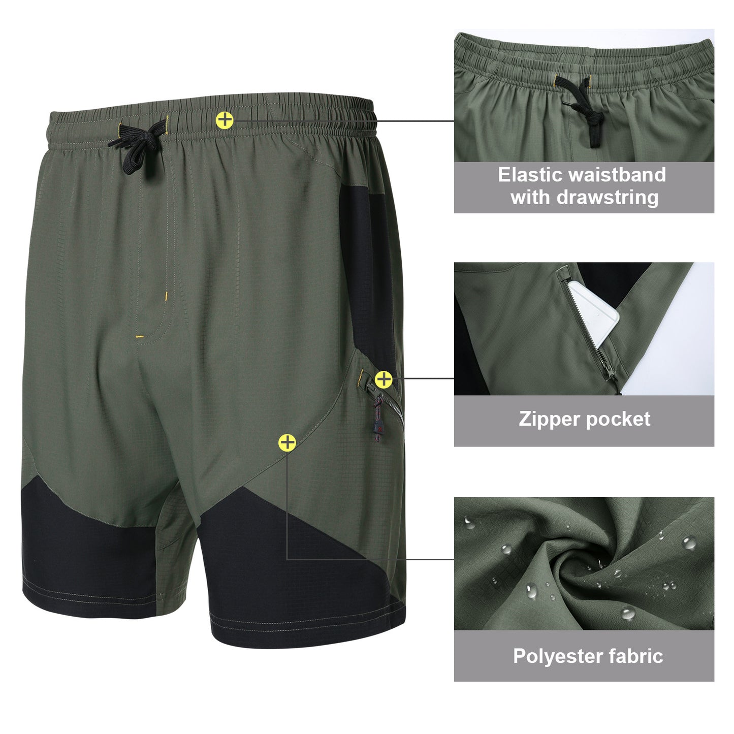 Santic Hebre DeepGreen Men Cycling MTB Shorts