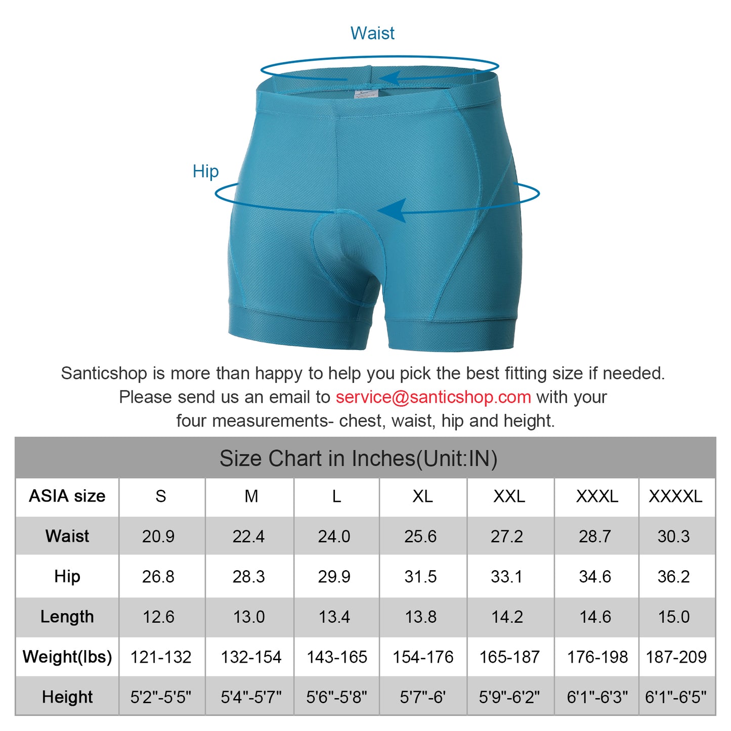 Santic At Once Blue Underwear Shorts Men Cycling Padded