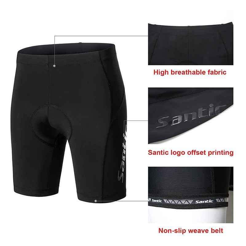 Santic Black Men’s Cycling Shorts Padded Cycling Tights