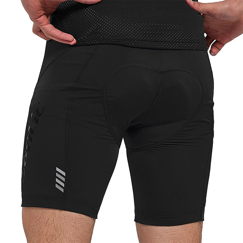 Santic Black Men’s Cycling Shorts Padded Cycling Tights