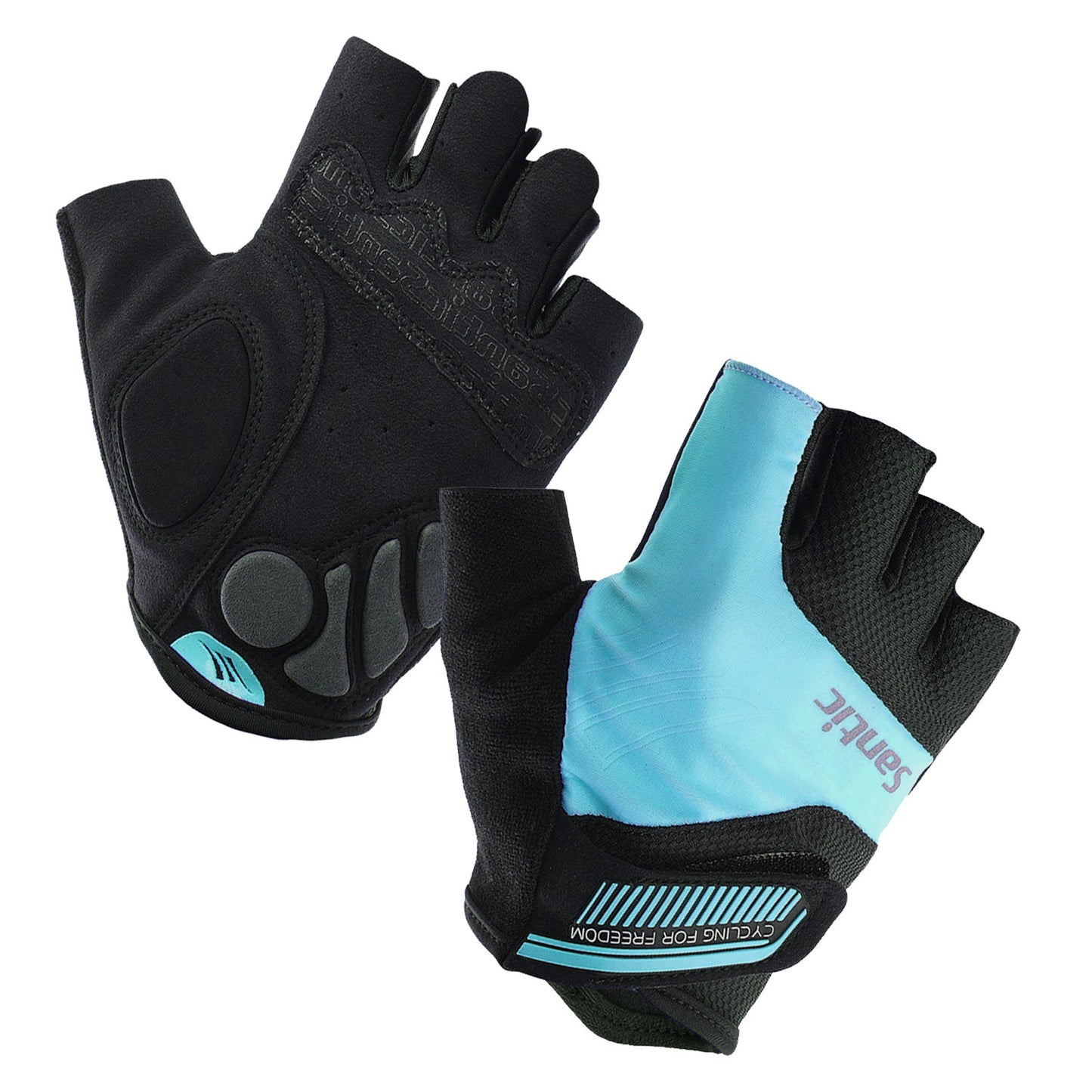 Santic Java Men Cycling Gloves Half Finger – Blue